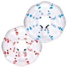 Paquete de 2 pelotas de parachoques inflables de 1,5 m (5 pies) para adolescentes y adultos, bolas de burbuja de PVC de 0,8 mm de grosor con forma de hámster humano para juegos en equipo al aire libre, juguetes de parachoques para jardín, patio y parque. - 2 pelotas - Ver 8