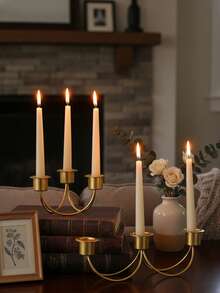 1PC European Vintage Iron Candlestick Candlelight Dinner Shooting Props Candlelight Dinner Wedding Table Decoration Decoration Halloween, Spooky, Autumn, Festival, Holiday , Winter, Holiday, Festival,Room Decor,Gifts