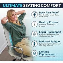 ComfiLife Premium Gel Memory Foam Seat Cushion Doctor Recommended For Office And Car Use Ergonomic Seat Cushion Designed To Alleviate Back Pain And Sciatica Ideal For Long Hours At Office Desk Or Driving Charcoal Color - 木炭 - 查看 4
