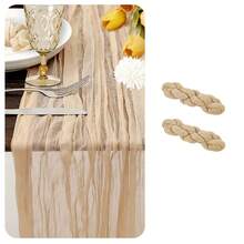 10 chiếc khăn trải bàn xếp ly màu sâm panh, hoàn hảo cho đám cưới, sinh nhật, tiệc mừng em bé, trang trí bàn tiệc, kỷ niệm ngày cưới và tiệc chiêu đãi, khăn trải bàn bằng vải voan mỏng, cờ trang trí bàn. - màu nâu - Xem 11