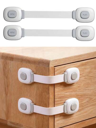 1Pc Safety Drawer Lock,1Pc Safety Lock, Protection Drawer Lock, Anti-Pinch Multi-Function Anti-Unlock Buckle, Refrigerator Cabinet Door Lock Buckle