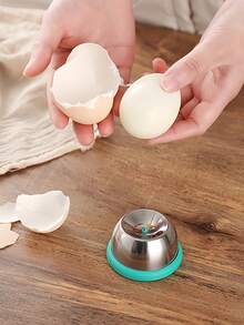 1pc Egg Piercer, Stainless Steel Needle Egg Punch,Egg Hole Puncher, Steamed Egg Anti-Burst Hole Puncher,Egg Piercer With Retractable Pin,Stainless Steel Egg Piercer With Sturdy Base,Stainless Steel Egg Piercing Tool,Heavy Duty Tool For Boiled Eggs,Egg Piercing Tool,Can Be Given To Parents,Family,Mothers,Wives,Friends,Chefs,Neighbors,It Is Also The Best Choice For Party Dinner Gifts,Home Gifts,Halloween Gifts,Christmas Gifts,And New Year Gift - Multicolor - View 5