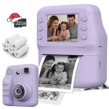 Kinder Kamera, Kinder Digitalkamera mit Sofortdruck, Weihnachts-, Geburtstags- und Neujahrgeschenke, geeignet für Mädchen und Jungen von 3-12 Jahren, Kleinkinderkamera, fördert die Fantasie