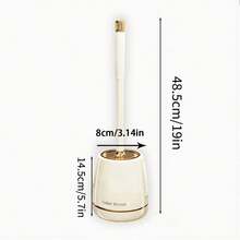 Toilet Brush, Long-Handle Toilet Brush, 1 Piece Set, Easy To Hide, Drip-Proof, Deep Cleaning - 杏色 - 查看 2