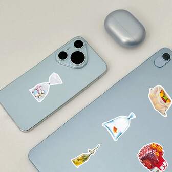 50pcs Realistic Vegetable & Fruit Stickers, Creative Decorative Stickers For Notebooks, Bookcases, Display Cabinets