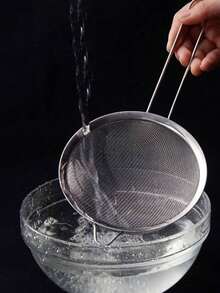 1pc Fine Mesh Strainer, Stainless Steel Sieve Spoon, Multi-Functional Kitchen Tool, Suitable For Filtering Flour, Tea Leaves, Cooking Oil, Coffee Powder, Fruit Juice, For Cooking And Baking - Silver - View 8