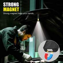 1pc LED/COB Dual Light Source Flashlight With Strong Magnet & Clip-On Design, 6 Modes Multi-Function Portable Work Light, Type-C Rechargeable For Camping Repair Emergency - Multicolor - View 8