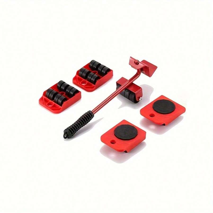 5pcs Furniture Heavy Duty Carrier, Ergonomic Moving Artifact, Moving Heavy Objects, Labor Saving Tool, Pulley Base Moving Large, Heavy Objects - 5-piece Base Set - View 1