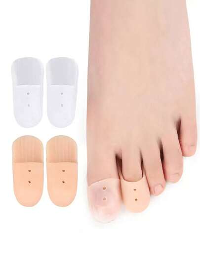 4pcs Briza Toe Separator Sleeves, SEBS Material Universal Soft Anti-Friction Toe Protector, Thickened Recessed Toe Spreader