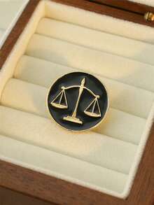 1 pieza Insignia de solapa con Libra, el símbolo de la constelación de la Balanza, minimalista y elegante - Libra - Ver 13