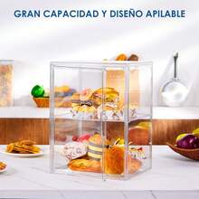 ¡RecomendadoREDDRAGON Panera para Pan Apilable Vitrina Exhibidor, Transparente Vitrina para Pan Doble Capa Vitrina de Acrilico para Guardar Pan y Bollería en la Cocina¡Top de Temporada - 1 - Ver 5