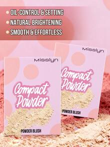 Misslyn 1 buah Bedak Padat Pengatur Riasan, Bedak Padat Matte Pengontrol Minyak, Bedak Rias Wajah Ringan Tahan Lama Tanpa Pori, Daya Tutup Tinggi Pengontrol Kilap Halus Mudah Dibaurkan Hasil Akhir Matte Lembut Untuk Pemakaian Sehari-hari, Pesta & Tampilan Y2K, Vegan & Bebas Kekerasan Hewan - #03 Marshmallow Merah Muda - View 4