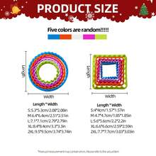 Juego de cortadores de galletas de colores, con formas de corazón, estrella, árbol de Navidad y hombre de jengibre, molde de cocción creativo, decoración de repostería útil, fácil de hacer postres navideños - - - Ver 5