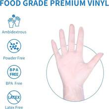 EDI Disposable Vinyl Gloves - 100 + M - Ver 3