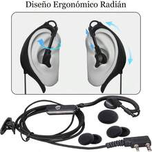 Paquete de 10 Walkie Talkie Auricular con Micrfono, Auriculares de o tubo Acstico de 2 Pines, Auricular de dedicados para Walkie, Accesorios Walkie Compatible con, Linton, ect - inicial - Ver 3