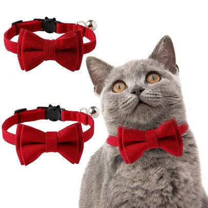 1 Piece Bow Tie Adjustable Pet Collar For Cats And Dogs Can Be Used For Valentine's Day Decoration Pets