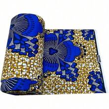非洲涤纶安卡拉面料 | 柔软蜡染印花纺织品，适用于服装、家居装饰和手工艺品 | 色彩缤纷的基滕格面料，按码出售，适合女装制作 | 耐用可水洗的非洲面料 - 彩色 - 查看 7