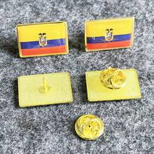 Broche quadrado de alta qualidade com bandeira, em resina com formato de onda, ideal para decoração de festas. Apresenta bandeiras de todo o mundo. - Multicolorido - Ver 10