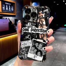 Funda para teléfono compatible con la banda O- para modelos de for  17, 16E, 16, 15, 14, 13, 12, 11 Mini, Pro, Max, Air, X, XR, XSMAX, 8, 7 Plus, con una cubierta trasera suave transparente anti-caídas. - Negro - Ver 2