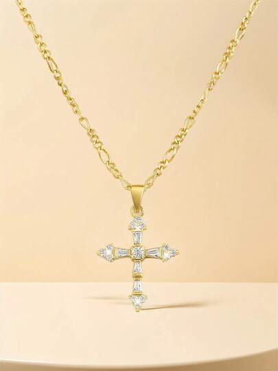 1 pieza Collar de clavícula cruzado unisex, estilo europeo y americano de moda, regalo de Navidad