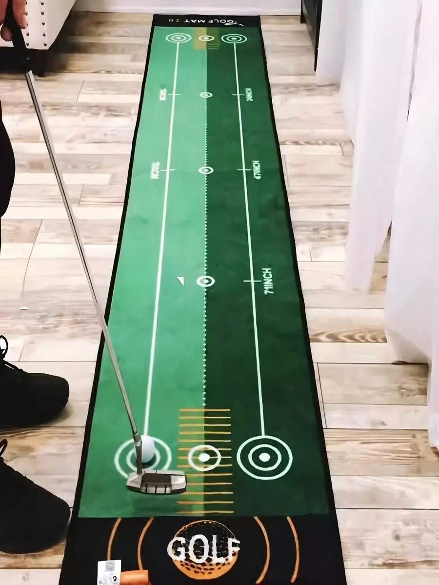Portable Golf Practice Mat - Washable, Non-Slip, Training Mat With Target Scoring System, Suitable For Indoor/Outdoor Use In Home And Office, Made Of Polyester Fiber, Perfect For Indoor Sports