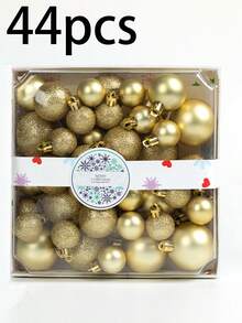 24pcs/Christmas Tree Decoration Ball Set - Shatterproof Christmas Tree Hanging Decoration Medium Hanging Balls For Winter Party New Year Christmas Tree Hanging Decoration (Green Pink)