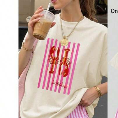 Camiseta Unissex 100% Algodão Fio 30.1 Lançamento 2025 Envio Imediato Lagosta