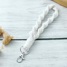 1 pieza Llavero trenzado de cuerda, correa de muñeca, cordón para teléfono, accesorio para coche, dije para bolso, accesorio escolar, lindo estilo gótico y Y2K - Multicolor - Ver 22