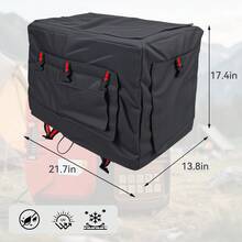 Outdoor Generator Cover While Running Universal Portable Generator Tent For Most Generators Up To 4000W, 21.7 X 13.8x17.4 Inches,Can Be Rolled Up And Opened All Around, Black - Black - View 7