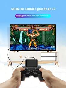 S10 Retro Handheld Game Console: Built-in 520 Games, 2.4-Inch Screen, AV Output Function, Portable Video Game Player - Negro - Ver 6