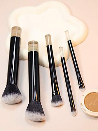 5pcs Makeup Brush Set: Contour Brush, Blush Brush, Eyeshadow Brush, Highlighter Brush, Precision Brush, Suitable For Beginners,Brush Set,Makeup Brush Kit,Make Up Brush Set,Make Up Set Complete,Makeup Brush Set,Complete Makeup Kit,Brush Kit,Brushes Makeup Set,Makeup Gift Set