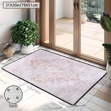 1Pc Area Rugs For Living Room, Machine Washable Non Slip Vintage Rugs, Low Pile Lightweight Print Rug For Bedroom, Dining Room, Home Office, Light Taupe Brown, Low Pile Carpet - 波西米亞粉紅色 - 查看 13