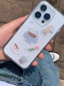 1张3D蛋糕、郁金香、咖啡图案贴纸，可用于DIY装饰手机、平板电脑、杯子、手账等。 - 彩色 - 查看 4