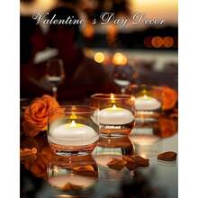 2025 NEwHomemory 12 Pack 3 Flameless Led Floating Candles 200 Hour White Battery Operate Waterproof Tealights For Cylinder Vases Centerpieces At Wedding Dr Party Pool - 暖白光(24只裝,白色外殼) - 查看 5