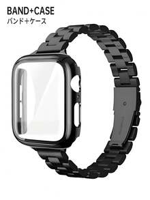 这款黑色镂空金属表带搭配金色保护壳(含屏幕保护膜),兼容苹果手表表带和保护壳,防尘、防震、防刮擦,适用于苹果 Ultra 3/2/1 SE/S10/S9/S8/S7/S6/S5/S4/S3/S2/S1 等型号。金色表带,是送给男友的绝佳礼物,时尚优雅,也适合年轻女性。表带尺寸:38mm/40mm/41mm/42mm/44mm/45mm/46mm/49mm。全新产品,全球畅销男女通用表带。 - 黑色 - 查看 4