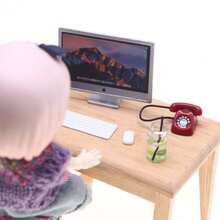 Conjunto de Mini Brinquedos Realistas de Metal com 3 Peças: Telefone, Tablet, Laptop, Decoração de Cena em Miniatura (Ligeira Variação na Cor do Item, o Produto Real Será Enviado) - Multicolorido - Visão 12