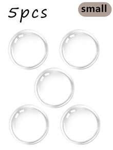 5pcs Adhesive-Free Transparent Door Stoppers - Strong Silicone Gel, Peel & Stick, Soundproof Anti-Collision, Invisible No Trace - Multicolor - View 19