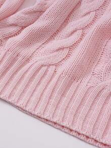 Women's Off-Shoulder Long Sleeve Pullover Sweater, Y2K Gothic Style, Sexy Apparel, Off-Shoulder Top, Versatile Soft Pink Casual Knit Sweater, Country Music Festival Outfit, Women's Music Festival Outfit, Off-Shoulder Sweater, Christmas Sweater Spring - Pink - View 8