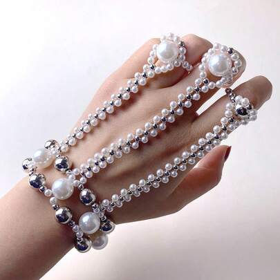 Handgewebte Perlenarmbänder, elegante und einzigartige Ringe und Armbänder, Perlenarmbänder – Accessoires, die sowohl zu formeller Kleidung als auch zu verschiedenen Outfits passen und sich auch hervorragend als Geschenk für Freunde eignen.