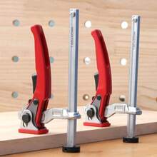 Hold Down Bench Dog Clamp With Ratchet Mechanism Woodworking Bench Clamp For Grinding Cutting DIY Projects 13.5x6.5mm Guide Rail 20mm Base - Red - View 2