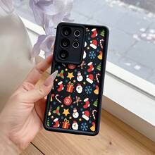 Funda de Teléfono con Patrón de Tema Navideño, Adecuada para Samsung Galaxy S25, S24, S23, S22, S21, S20 FE Ultra Plus 4G/5G - Funda Trasera de TPU Suave a Prueba de Golpes, Funda de Teléfono Navideña Clásica, Funda de Teléfono Retro Navideña, Hermosa Funda de Teléfono Navideña, Funda de Teléfono Duradera, Funda de Teléfono Linda, Regalo de Vacaciones, Material Flexible, Funda Protectora para Teléfono, Comprador de Regalos, Comprador de Vacaciones - Colores mixtos - Ver 2