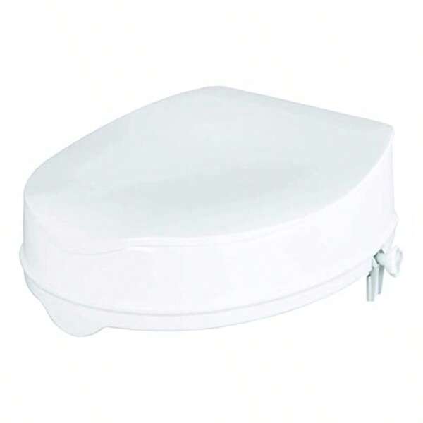 Homecraft Savanah Raised Toilet Seat 10cm High With Lid Elevated Toilet Seat Locks Onto Toilets Portable Commode Seat With Sturdy Brackets Medical Aid For Elderly Disabled Limited Mobility