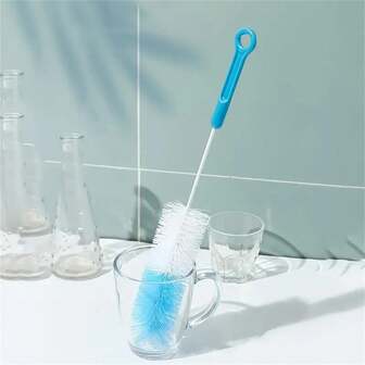 1/2PCS Long Handled Cup Brush, Kitchen Glass Bottle Cleaning Brush, Milk Bottle And Teacup Washer, Manual Non Electric Cleaning Tool