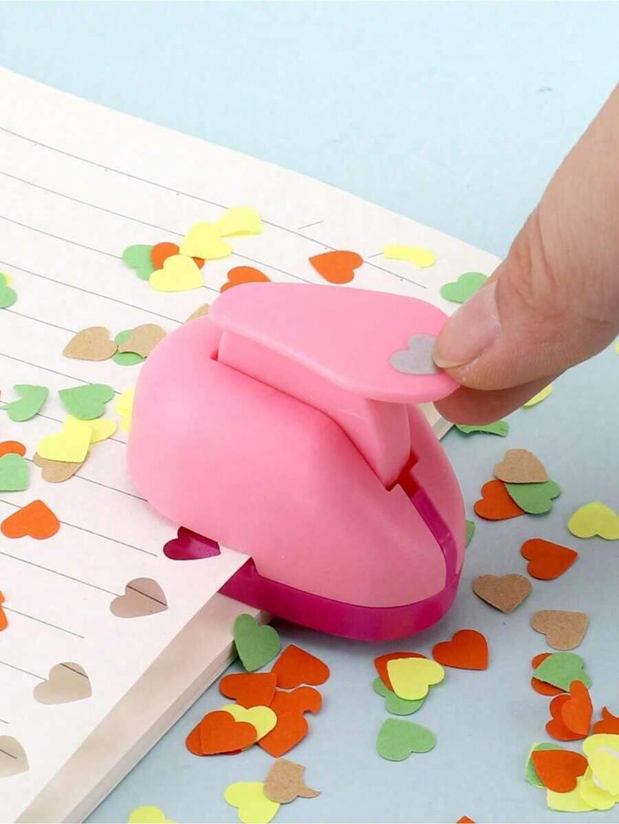 1/2pcs Small Heart Shaped Embossing Stamps Tool For DIY,Back To School,School Supplies - 粉色 - 查看 1