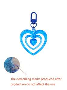 6 piezas - Llavero con forma de corazón de acrílico, llavero con forma de corazón como regalo de boda, llavero de liberación rápida de acrílico, llavero colgante con forma de corazón hueco y colorido, adecuado para regalos de pareja y amigos, colgante decorativo de color caramelo, boda, Día de la Madre, cumpleaños, fiesta de solteros, Acción de Gracias, regalo de fiesta, bolsas y mochilas (color aleatorio) - Multicolor - Ver 11