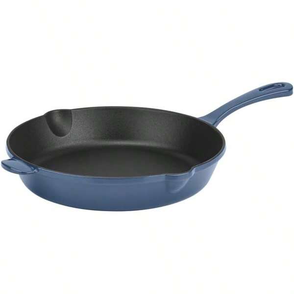 Cuisinart CI2224BG Chef's Classic Enameled Cast Iron 10Inch Round Fry Pan Provencal Blue