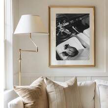 1pc Framed/Unframed Black White Luxury Car Heels Fashion Canvas Poster Vintage Wall Art Print Minimalist Aesthetic Decor Retro Painting For Apartment,Living Room,Bedroom,Modern Home Decoration - Multicolor - View 4