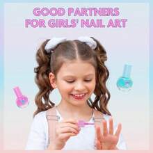 Juego de maquillaje Townley Girl Mermaid Vibes con 8 piezas que incluyen brillo labial, esmalte de uñas, brillo corporal y talla grande en una bolsa con diseño de sirena para niñas de 3+ años para fiestas, pijamadas y maquillaje - como en la foto - Ver 4
