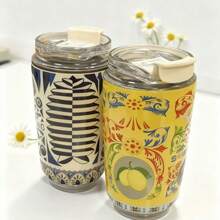 新款高品质保温杯，办公杯，咖啡杯，户外便携车载杯，不锈钢真空保温瓶，双层保温茶/牛奶/咖啡杯，防烫饮水器具，适合学生和成人居家、学校、办公室、聚会、露营、野餐等场合使用。 - 彩色 - 查看 6