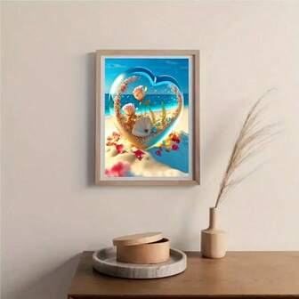 1 Set 5D DIY Diamond Painting Kit, Diamond Decor Gift, Diamond Embroidery Mosaic Flower, Suitable For Adults & Beginners, Full Drill Round Diamond